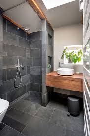 Vintage Industrial Design Ideas For Your Loft Minimalist Bathroom Design Dark Tile Bathroom Modern Bathroom