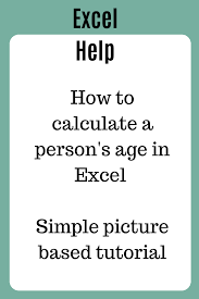 How To Calculate Age In Excel Microsoft Excel Formulas Excel Tutorials Excel Formula