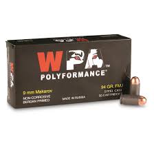 Wolf Wpa Polyformance 9x18mm Makarov Fmj 94 Grain 50 Rounds