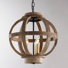 Mini Wood Globe Lantern Rustic Pendant Lighting Single Pendant Lighting Rustic Chandelier
