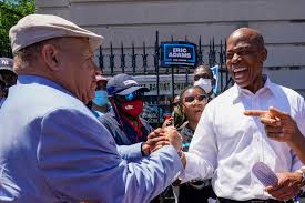 ― brooklyn borough president eric adams holds a lead in the democratic primary for mayor of new york city as ballots continued to be counted on tuesday night. Fcd Apqjclci M
