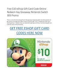 Get unused codes safely and directly from your web browser. Free 10 Eshop Gift Card Code Giveaway Promo Nintendo Switch Digital Online 3ds By Free Call Of Duty Black Ops Cold War Redeem Code Serial Key Download Full Game Giveaway Promo Issuu