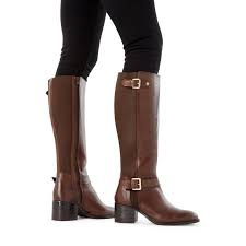 Tildaa Block Heel Knee High Boot Dark Brown Dune London Boots Knee High Boots Dune London