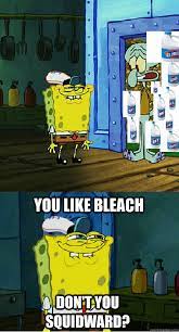 You Like Bleach Don T You Squidward You Like Bleach Dont You Squidward Quickmeme