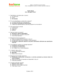 Un projet est un effort temporaire exerce dans le but. Pdf Grile Manager Proiect 1 Alexandru Laurentiu Academia Edu