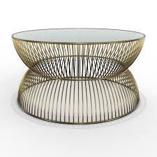 Table of the best round glass coffee tables reviews. Gold Round Basket Coffee Table With Glass Top Lux Furniture123