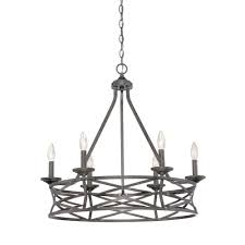 Millennium Lighting 6 Light Antique Silver Chandelier 2176 As The Home Depot
