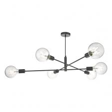 Free delivery on orders over £90. Ala0622 Alana 6 Light Ceiling Pendant In Matt Black Finish Ceiling Pendant Lights Semi Flush Lighting Pendant Lighting