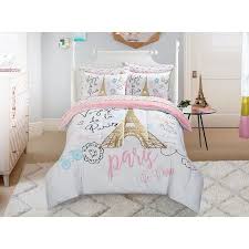 Black And White Bed In A Bag Walmart Mainstays Kids Paris Bed In A Bag Bedding W Reversible Comforter Walmart Com Paris Themed Room Girls Bedding Sets Kids Paris Comforter Set