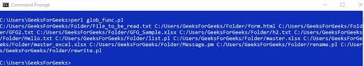 Perl Glob Function Geeksforgeeks