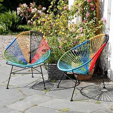 Relax Stuhl Acapulco Retro Look 2er Set Gartenstuhle Gartenstuhle Stuhle Garten