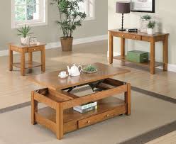 As a result, this table compliments sitting as well as standing uses. Oak Finish Modern Lift Top Coffee Table W Options