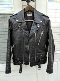 Saint Laurent L17 In Heritage Calf From Fw13 Leather Jacket Biker Jacket Men Casual Style Outfits