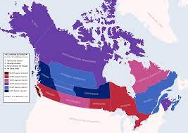 1961 Canadian Republic Referendum Canada With Equal French And English Speaking Population Alternate History Imaginary Maps Canadian