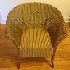 Lloyd Loom Antique Wicker Arm Chair Near Mint Condition Cir 1939 Original Paint Wicker Furniture Wicker Lloyd Loom