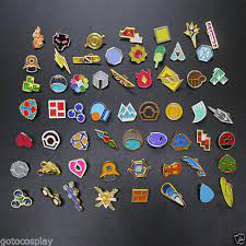 Pokemon red pokemon pins rainbow badge game tester jobs gaming posters popular pokemon video game anime gym leaders 1990s. Otaku Anime Pocket Monster Pokemon Kanto Gym Badges Set Of 58 Pvc Metal Pins For Sale Online Ebay