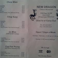 Expert recommended top 3 chinese restaurants in albuquerque, new mexico. New Dragon Menu Menu For New Dragon West Mesa Albuquerque