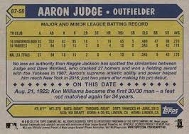 Authentic aaron judge, collectibles, memorabilia and gear at steiner sports official online store. 2017 Topps 1987 Topps 87 58 Aaron Judge Rookie Card Nayancorporation Com