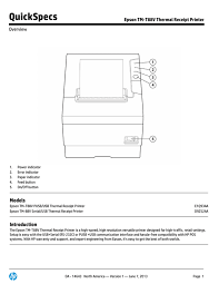 With your epson printer setup and paired to your. Quickspecs Models Epson Tm T88v Thermal Receipt Printer Manualzz