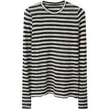 Black And White Striped Long Sleeve Tee Pin On My Polyvore Finds
