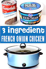Crockpot French Onion Chicken Recipe Just 3 Ingredients Chicken Crockpot Recipes Easy French Onion Chicken Chicken Crockpot Recipes
