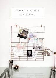 Diy Copper Office Grid Organization Board Coco Kelley Copper Diy Projects Office Wall Organiser Copper Diy