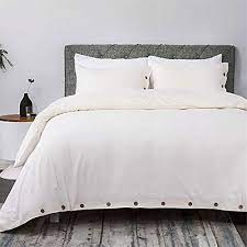 Shop for cream duvet cover online at target. Bedsure 100 Washed Cotton Duvet Cover Sets King Size Cream Beige Bedding Set 3 Pieces 1 Duvet Cover 2 Pillow Shams Farmhouse Goals