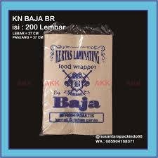 Kertas buram secukupnya 6 berbagai bahan makanan (telur rebus, roti, nasi, dan nugget goreng) secukupnya v. Jual Kertas Nasi Kertas Minyak Segiempat Cap Baja Anugrah Kemasan Kreatif