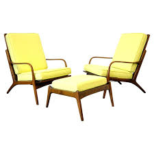 Find great deals on ebay for modern mid century chair. Pair Of Danish Mid Century Modern Yellow Lounge Chairs And Ottoman For Sale At 1stdibs