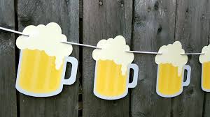 Beer Mug Banner Beer Mug Garland Bachelor Party Banner Etsy Beer Birthday Party Diy Birthday Banner Beer Themed Birthday Party