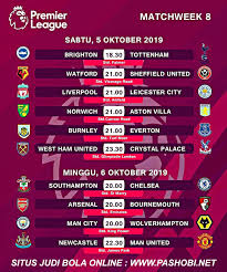 Pin On Jadwal Liga Inggris 2019 2020