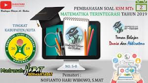 Download soal ksn sma 2020 bidang matematika tingkat provinsi. Pembahasan Ksm Mts No 1 4 Matematika Terintegrasi Tkt Kab Kota Tahun 2019 Part1 Sukses Ksmo 2020 Youtube