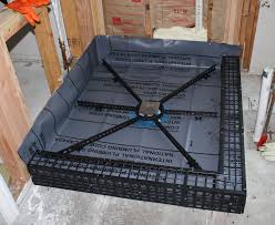 Goof Proof Slope Sticks Curb Perfect And Universal Drain Assembly Is On Place And Ready For Final Mud Pan With Deck Mud Good Luck Wear Deck Remodel Drain