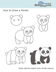 Blue Tadpole Studio How To Draw Drawing For Kids Easy Drawings Panda Drawing