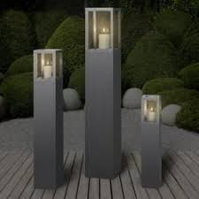 Windlichtsaulen Set Von Miadomodo 60x12x12cm In Anthrazit Aus Mdf Lackiert Licht Gartenlampen Draussen
