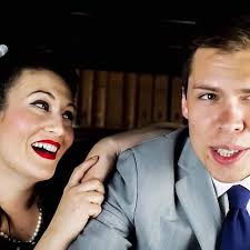 Some amazing candid shots of Much Ado's Laura Darling as Beatrice and Max  Beyer as Benedick from the talented Anna Guntner! Really shows off the 40's  flair we're going for in this