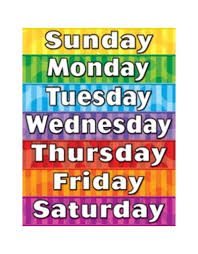 There are 7 flashcards in the set covering sunday to saturday. Days Of The Week Chart Tools 4 Teaching