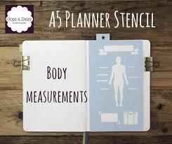A5 Planner Stencil Body Measurement Fitness Weight Reusable Bullet Journal Happy Planner Template A5 Planner Planner Template Stencils
