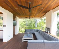 Big Ceiling Fan Patio Contemporary With Wood Slat Wall Wood Coffee Table Gray Outdoor Cushions Patio Outdoor Fans Patio Contemporary Patio