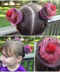 Cute Crazy Hair Day Or Birthday Party Look Cocuk Sac Stilleri Kucuk Kiz Saci Acayip Sac
