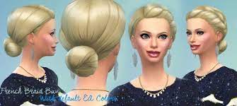Mod The Sims Mekka French Braid Volumized By Kubrick Sims 4 Downloads French Braid Hairstyles French Braid Volume Hair
