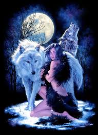 The full wolf moon gets its name from the hungry wolves that would howl outside native american villages during these january full moons in any case, wolves do not howl more during the supermoon, studies show. Mystical Wolf Wallpaper Moon Wolf