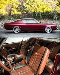 68 Chevelle Becausess Burgundy Mesh Wheels Brown Peanut Butter Interior Tmi 68 Chevelle Chevrolet Chevelle Muscle Cars