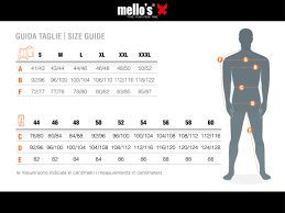 mellos size guide