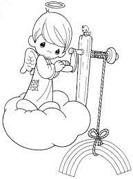 Find thousands of free and printable coloring pages and books on coloringpages.org! Precious Moments Angels Coloring Pages Angel With A Rainbow Precious Moments Printab Precious Moments Coloring Pages Angel Coloring Pages Angel Coloring Page