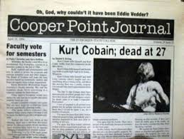 Photographs from the scene of nirvana frontman kurt cobain's death cobain's widow courtney love and daughter frances bean cobain, who was a toddler at the time of his death, filed thanks for signing up to the news newsletter. Kurt Cobain