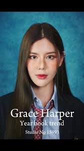Grace Harper year book trend #studiono15993 #ถ่ายไงได้งี้ #สตูดิโอ  #ถ่ายรูปโปรไฟล์ #yearbooktrend #คอนเทนต์