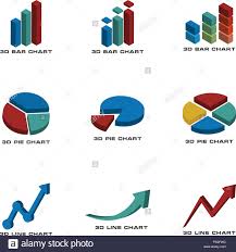3d Statistic Chart Graphic Template Vector Graphic Stock