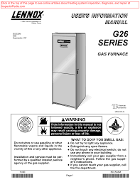 It's a simple relay box attached to the side of the furnace with two wires running to the thermostat. Lennox G26 Series Gas Furnace Manual Manualzz