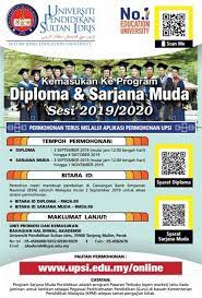 Semua program asasi di upm, ukm, upnm, program asasi pengajian islam di um, program tahmidi di usim dan semua program diploma di upm, utm, upsi, uthm, umt, utem, ump, unimap dan. Permohonan Master Upsi 2019 Jawatan Kosong Di Universiti Pendidikan Sultan Idris Upsi Tarikh Dan Borang Permohonan Upu 2019